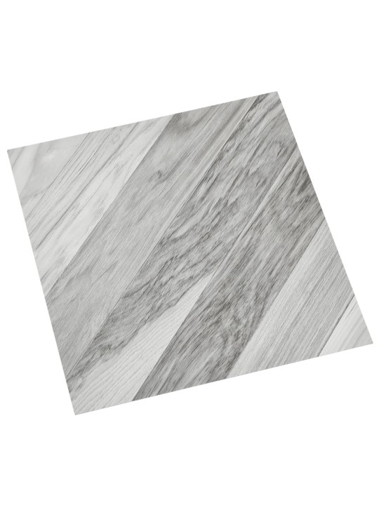 Grīdas flīzes, 20 gab., pašlīmējošas, 1,86 m², pvc, pelēkas