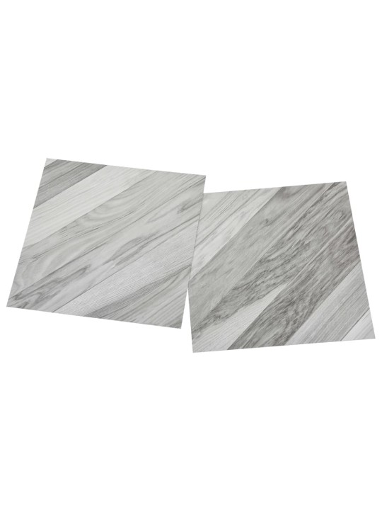 Grīdas flīzes, 20 gab., pašlīmējošas, 1,86 m², pvc, pelēkas