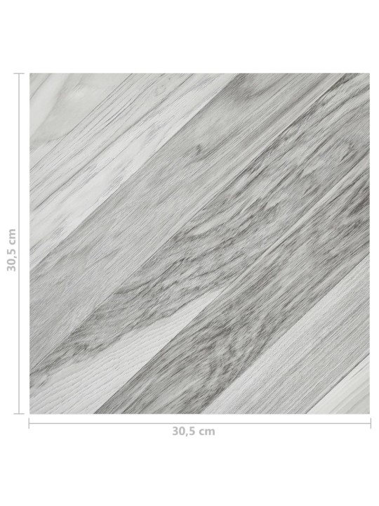 Grīdas flīzes, 20 gab., pašlīmējošas, 1,86 m², pvc, pelēkas