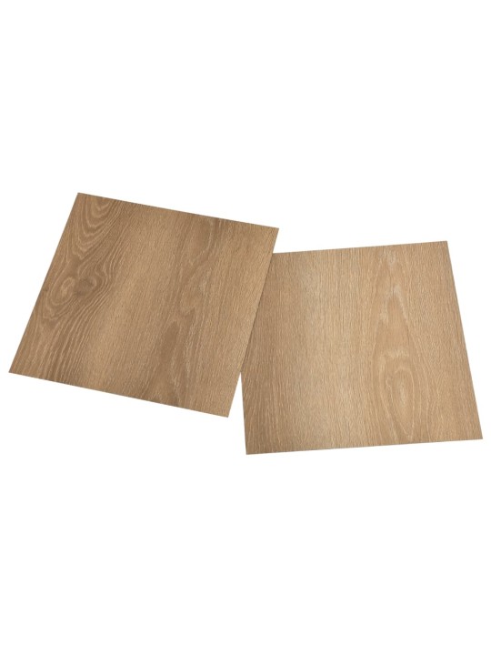 Grīdas flīzes, 20 gab., pašlīmējošas, 1,86 m², pvc, brūnas