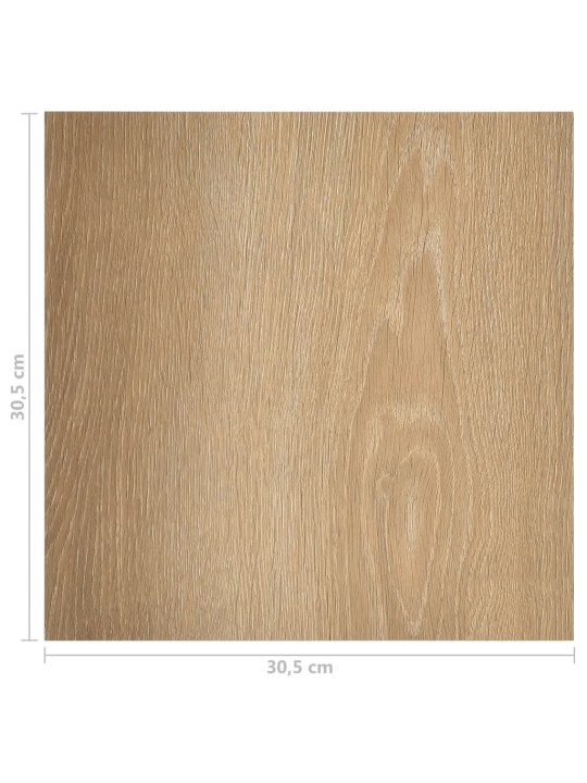 Grīdas flīzes, 20 gab., pašlīmējošas, 1,86 m², pvc, brūnas