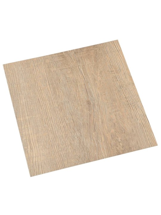 Grīdas flīzes, 20 gab., pašlīmējošas, 1,86 m², pvc, brūnas
