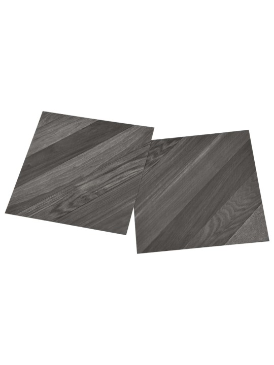 Grīdas flīzes, 20 gab., pašlīmējošas, 1,86 m², pvc, pelēkas