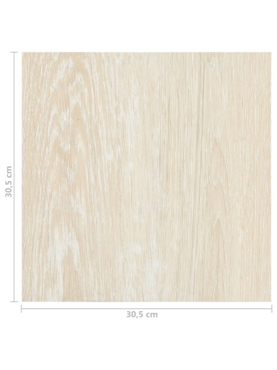 Grīdas flīzes, 20 gab., pašlīmējošas, 1,86 m², PVC, bēšas