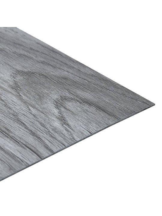 Grīdas flīzes, 20 gab., pašlīmējošas, 1,86 m², pvc, pelēkas
