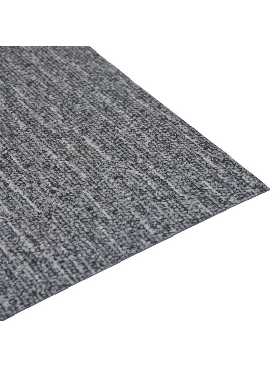 Grīdas flīzes, 20 gab., pašlīmējošas, 1,86 m², pvc, pelēkas