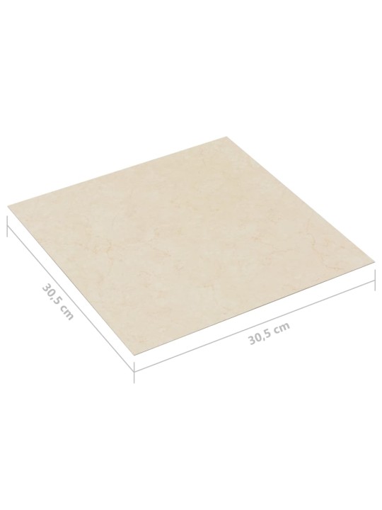 Grīdas flīzes, 20 gab., pašlīmējošas, 1,86 m², pvc, bēšas