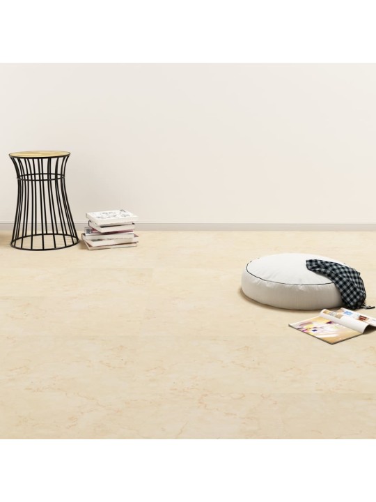 Grīdas flīzes, 20 gab., pašlīmējošas, 1,86 m², pvc, bēšas