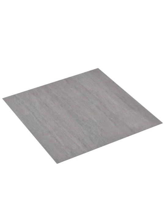 Grīdas flīzes, 20 gab., pašlīmējošas, 1,86 m², pvc, pelēkas