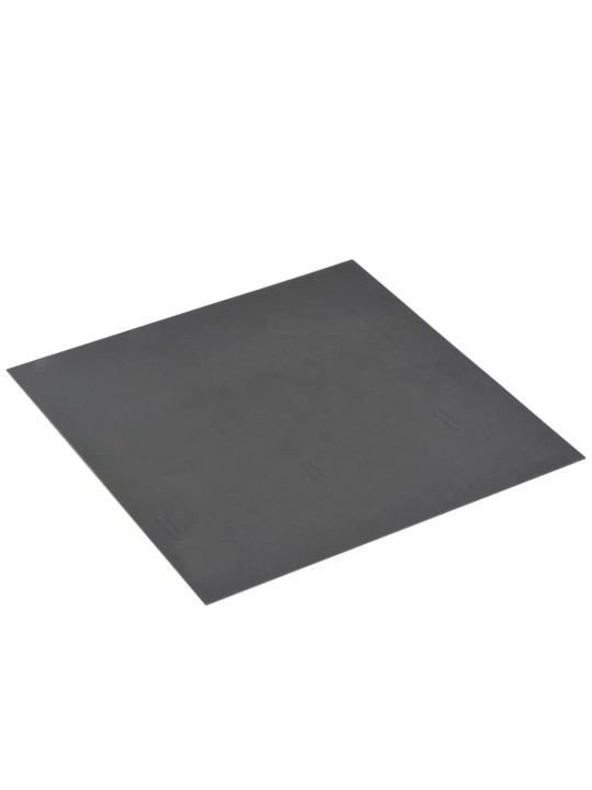 Grīdas flīzes, 20 gab., pašlīmējošas, 1,86 m², pvc, melnas