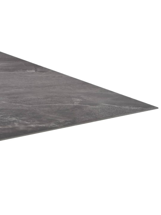 Grīdas flīzes, 20 gab., pašlīmējošas, 1,86 m², pvc, melnas