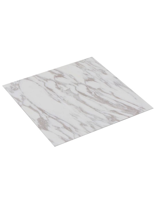 Grīdas flīzes, 20 gab., pašlīmējošas, 1,86 m², pvc, baltas