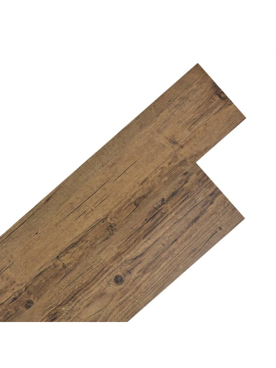 Grīdas dēļi, pašlīmējoši, 5,21 m², 2 mm, riekstu brūni, pvc