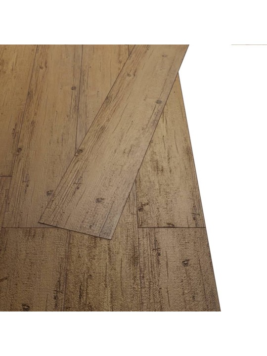 Grīdas dēļi, pašlīmējoši, 5,21 m², 2 mm, riekstu brūni, pvc