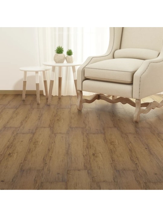 Grīdas dēļi, pašlīmējoši, 5,21 m², 2 mm, riekstu brūni, pvc