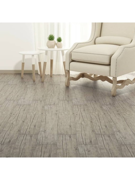 Grīdas dēļi, pašlīmējoši, 5,21 m², 2 mm, balsināta ozola krāsa