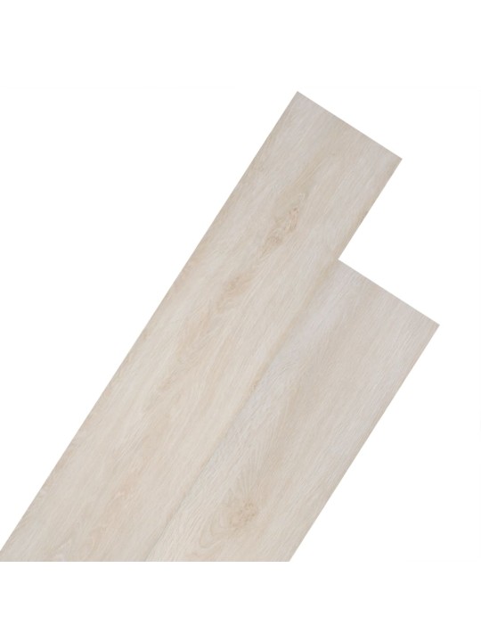Grīdas dēļi, pašlīmējoši, 5,21 m², balta ozolkoka krāsa, pvc
