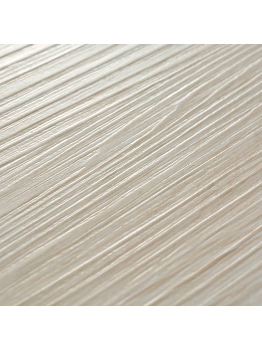 Grīdas dēļi, pašlīmējoši, 5,21 m², balta ozolkoka krāsa, pvc
