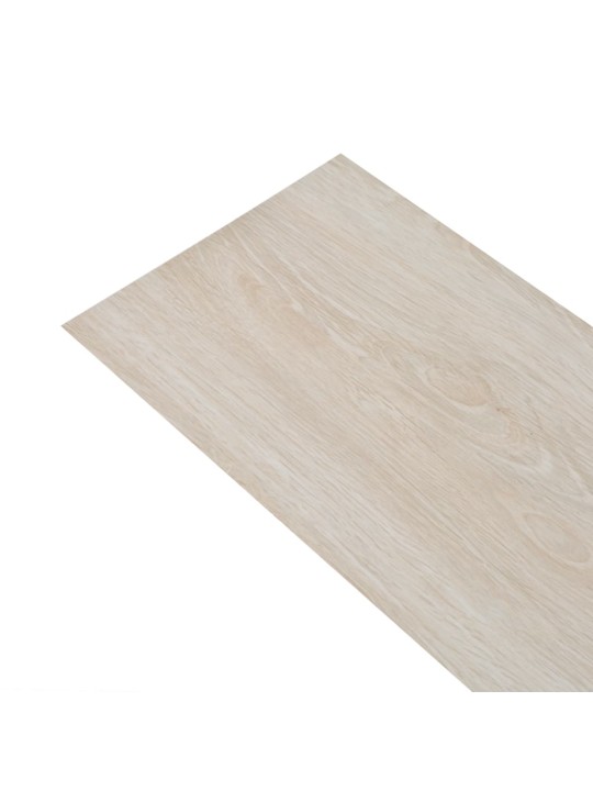 Grīdas dēļi, pašlīmējoši, 5,21 m², balta ozolkoka krāsa, pvc