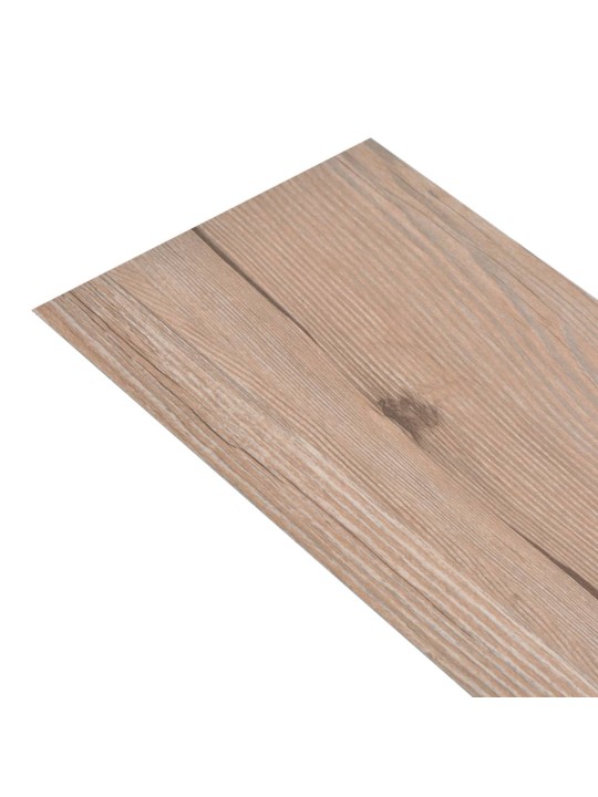 Grīdas dēļi, pašlīmējoši, 5,21 m², 2 mm, ozolkoka krāsa, pvc