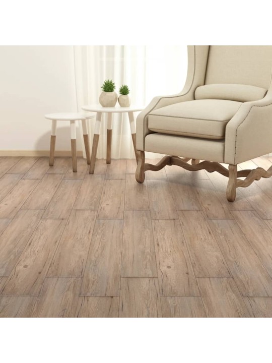 Grīdas dēļi, pašlīmējoši, 5,21 m², 2 mm, ozolkoka krāsa, pvc