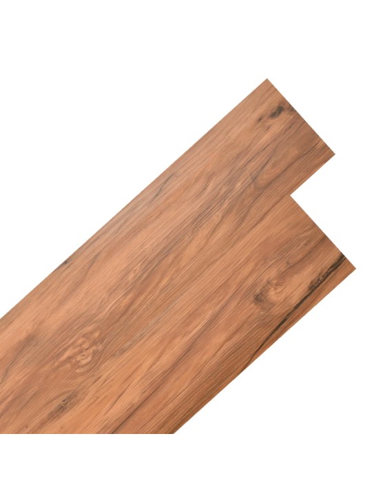 Grīdas dēļi, pašlīmējoši, 5,21 m², 2 mm, gobas koka krāsa, pvc