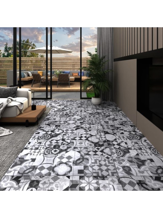 Grīdas dēļi, pašlīmējoši, 5,21 m², 2 mm, pelēks raksts, pvc