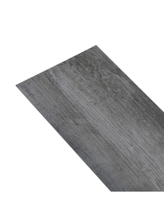Grīdas dēļi, pašlīmējoši, 5,21 m², 2 mm, spīdīgi pelēki, pvc