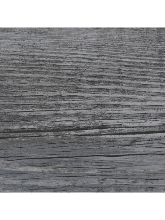 Grīdas dēļi, pašlīmējoši, 5,21 m², 2 mm, spīdīgi pelēki, pvc