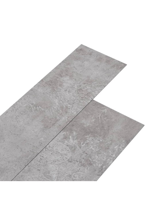 Grīdas dēļi, pašlīmējoši, 5,21 m², 2 mm, zemes pelēki, pvc