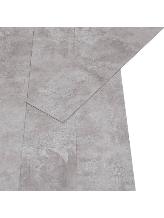 Grīdas dēļi, pašlīmējoši, 5,21 m², 2 mm, zemes pelēki, pvc