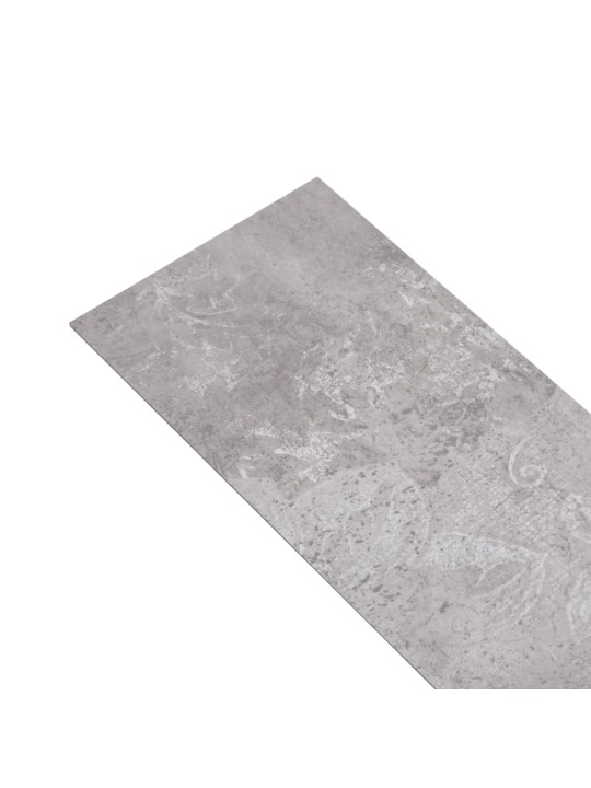 Grīdas dēļi, pašlīmējoši, 5,21 m², 2 mm, zemes pelēki, pvc