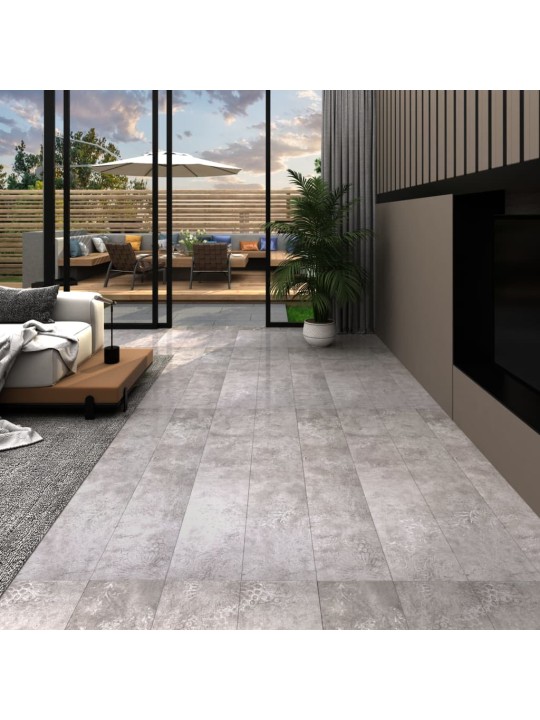 Grīdas dēļi, pašlīmējoši, 5,21 m², 2 mm, zemes pelēki, pvc