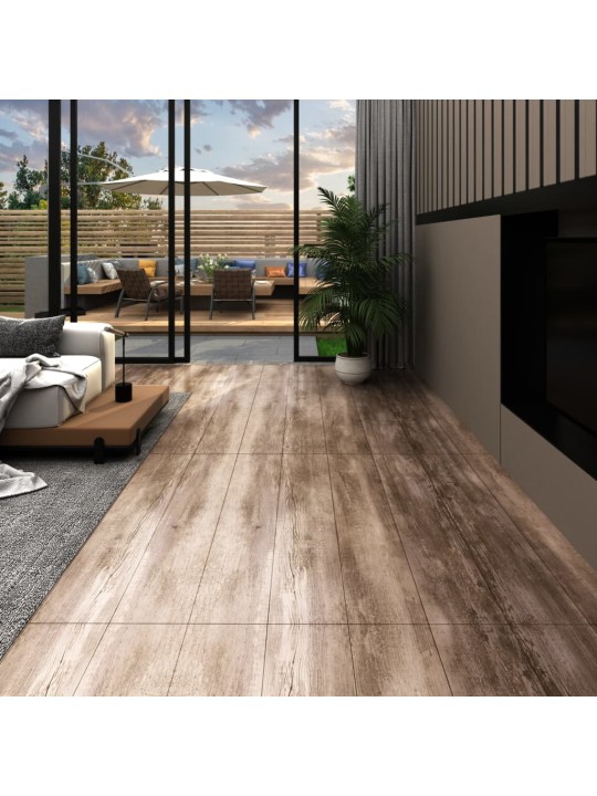 Grīdas dēļi, pašlīmējoši, 5,21 m², 2 mm, koka raksts, pvc