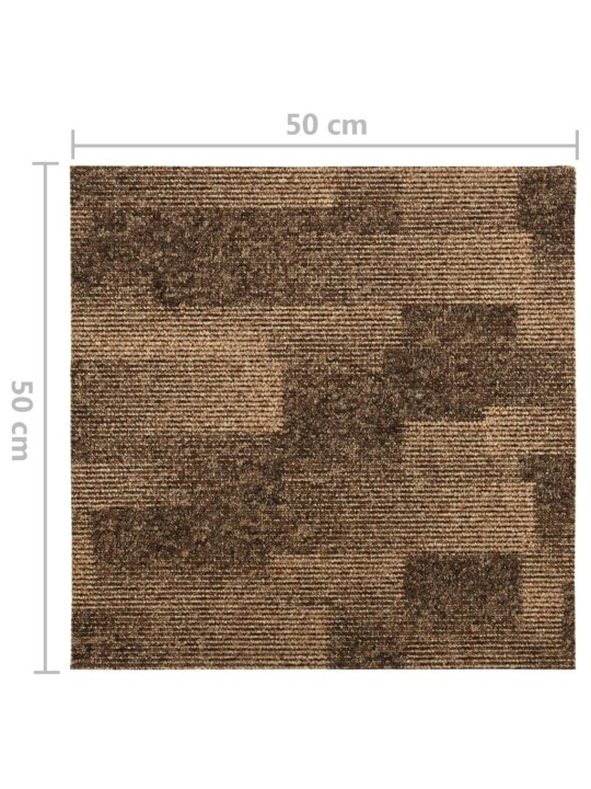 Paklājflīzes, 20 gab., 5 m², brūnas