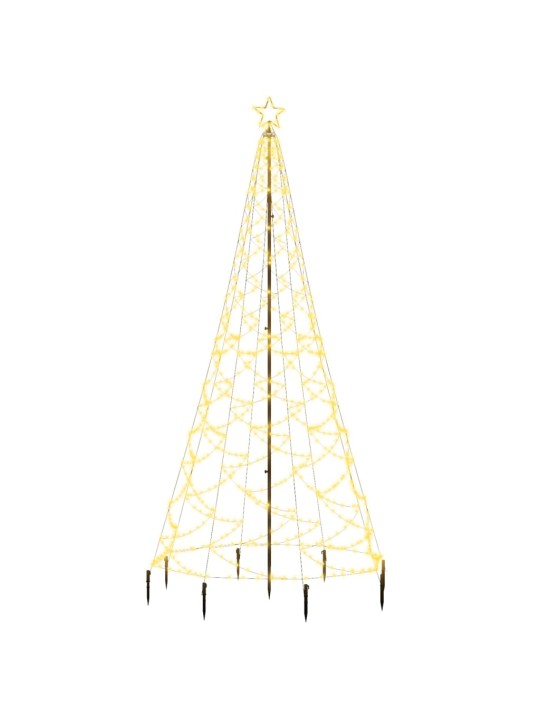 Ziemassvētku eglīte ar metāla kātu, 500 silti baltas led, 3 m