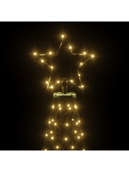 Ziemassvētku eglīte ar metāla kātu, 500 silti baltas led, 3 m