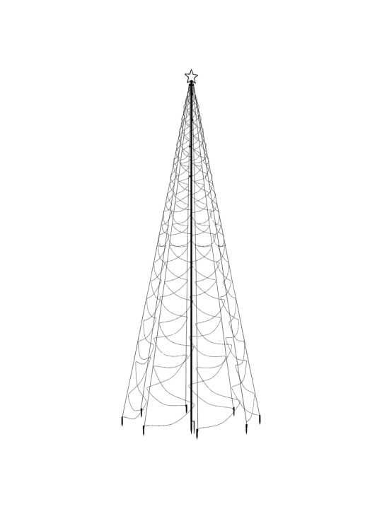 Ziemassvētku eglīte ar metāla kātu, 1400 vēsi baltas led, 3 m