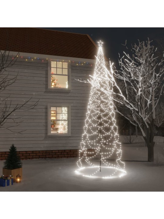 Ziemassvētku eglīte ar metāla kātu, 1400 vēsi baltas led, 3 m