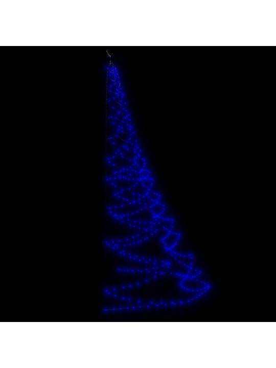 Sienas dekorācija ar metāla āķi, 720 zilas led, 5 m