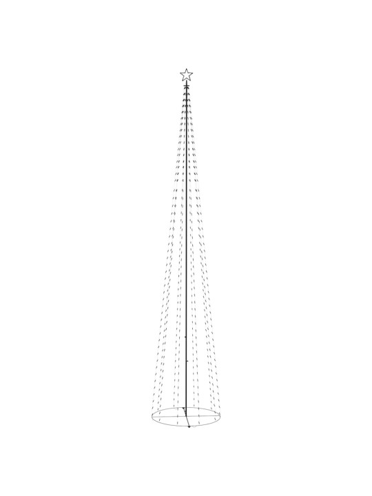 Ziemassvētku koks, 752 vēsi baltas led lampiņas, 160x500 cm