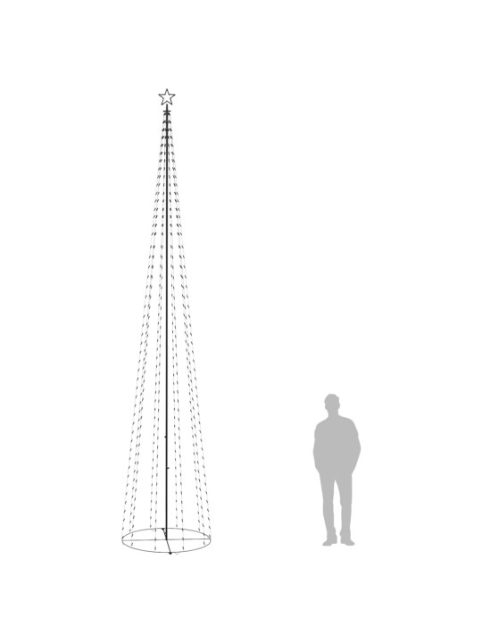 Ziemassvētku koks, 752 vēsi baltas led lampiņas, 160x500 cm