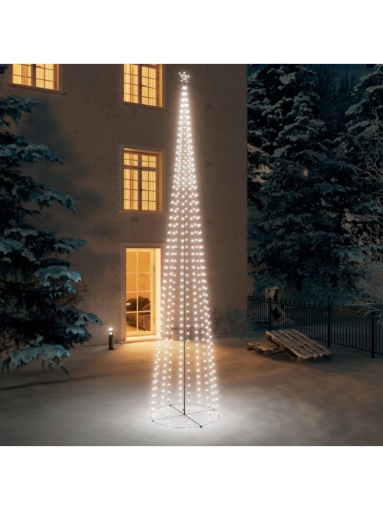 Ziemassvētku koks, 752 vēsi baltas led lampiņas, 160x500 cm