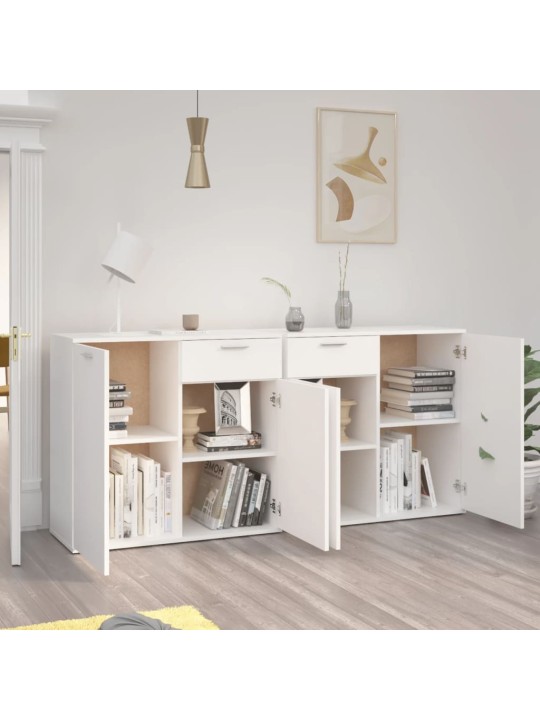 Kumode, balta, 160x36x75 cm, inženierijas koks