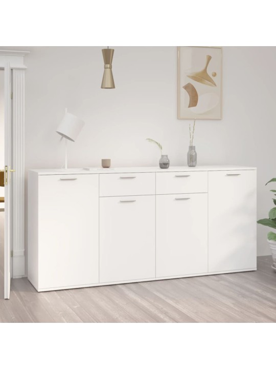 Kumode, balta, 160x36x75 cm, inženierijas koks