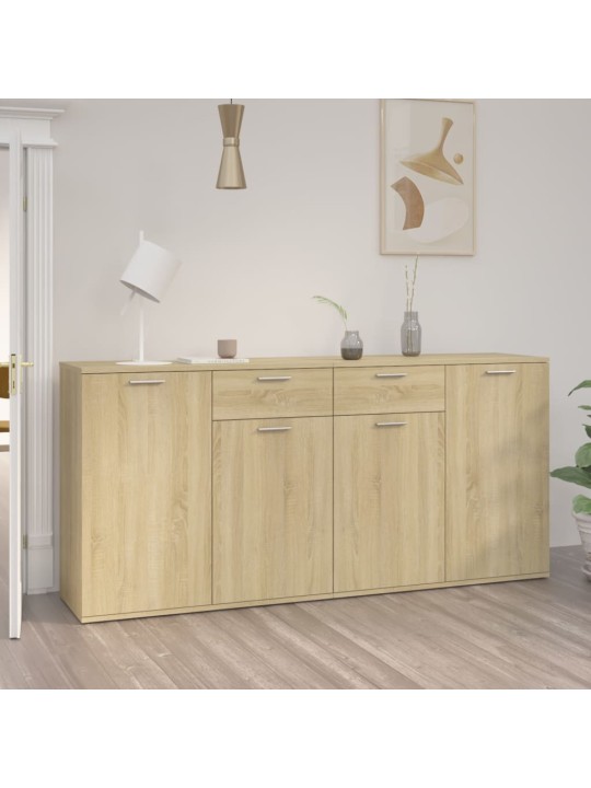 Kumode, ozolkoka krāsa, 160x36x75 cm, inženierijas koks