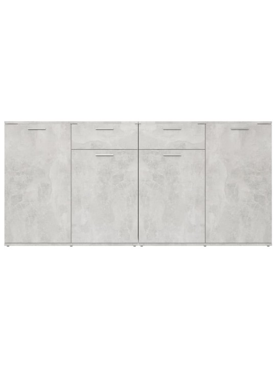 Kumode, betona pelēka, 160x36x75 cm, inženierijas koks