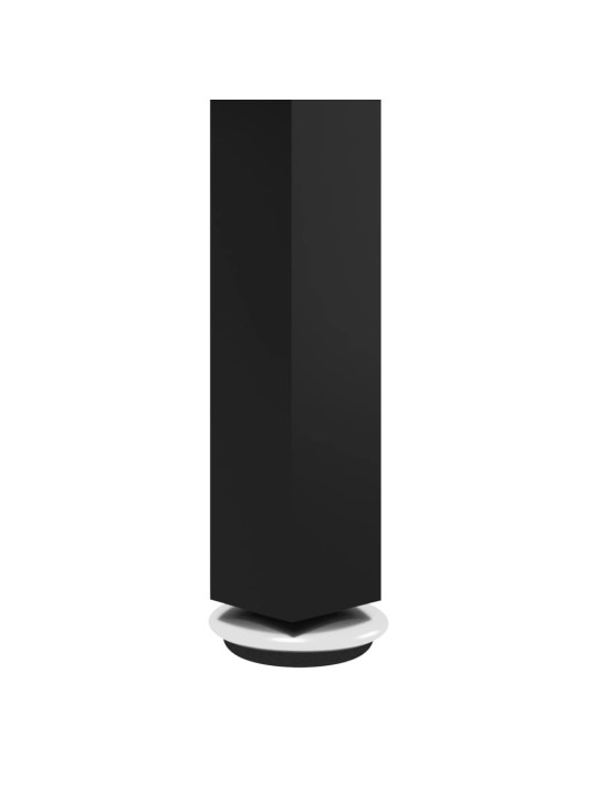 Kafijas galdiņš, melns un melna marmora, 70 cm, rūdīts stikls