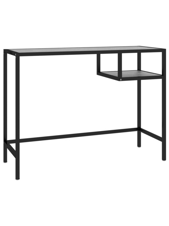 Datorgalds, melns marmora raksts, 100x36x74 cm, rūdīts stikls