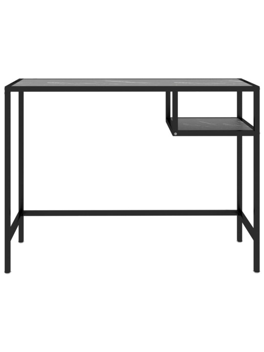 Datorgalds, melns marmora raksts, 100x36x74 cm, rūdīts stikls